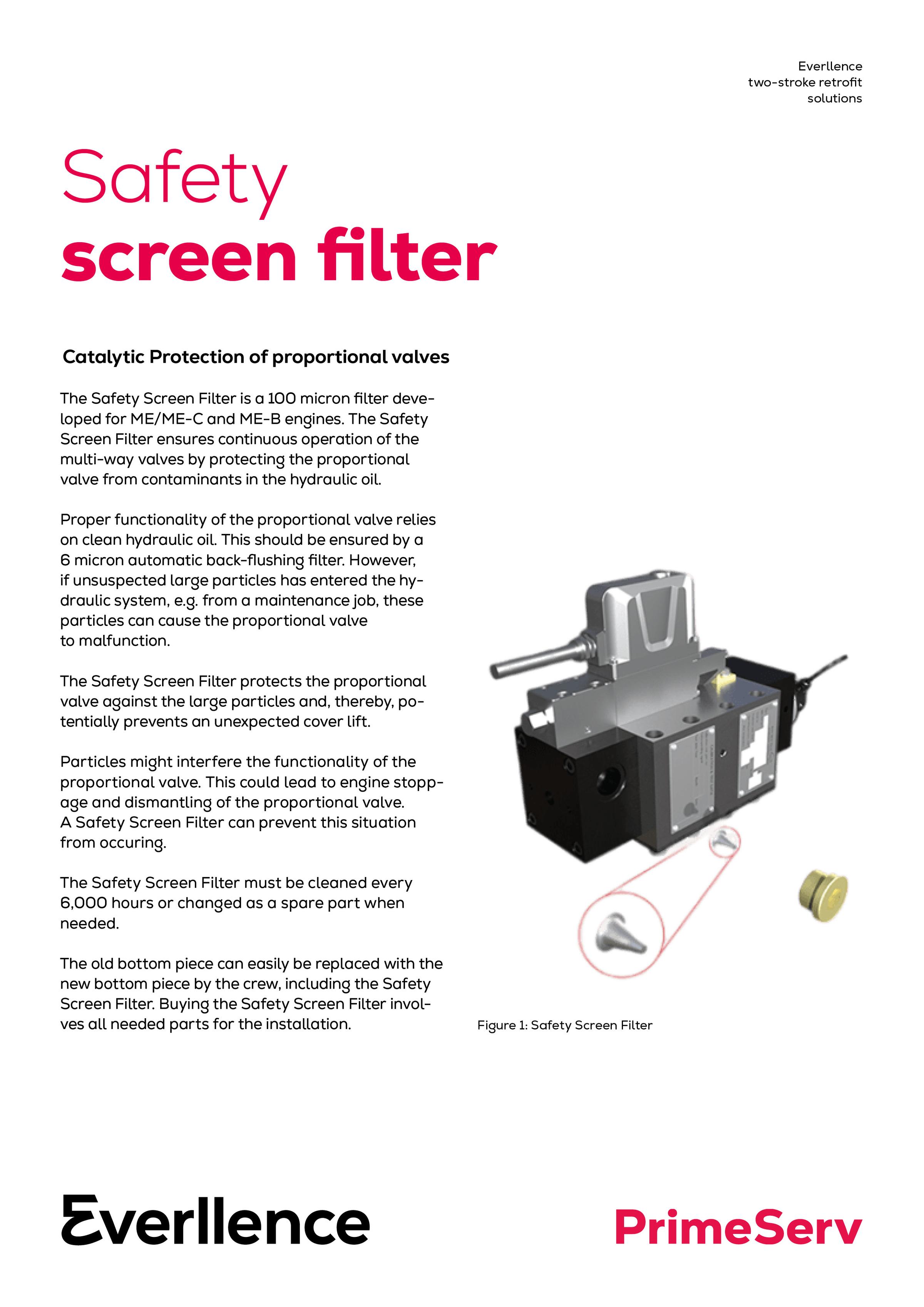 Safety screen filter